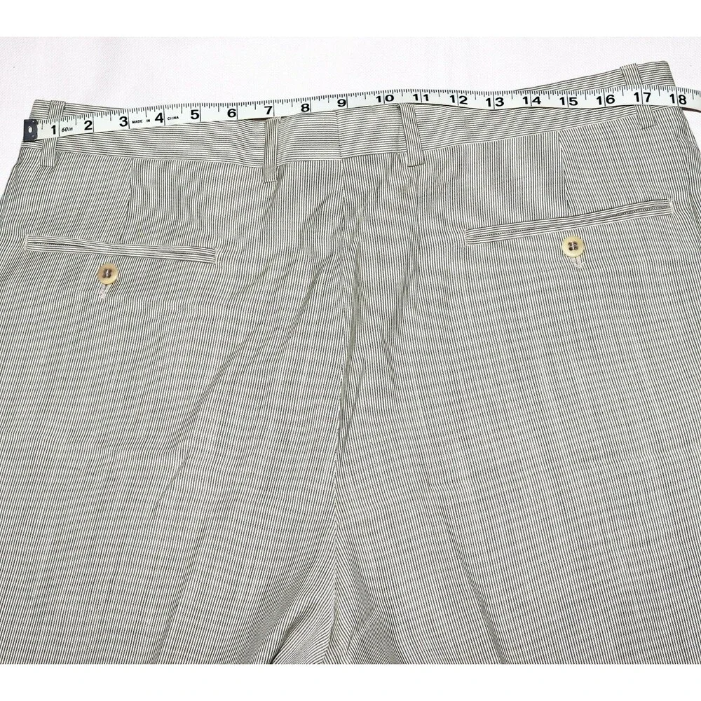Zanella Benny Mens Dress Slacks Flat Front Cuffed Striped Trousers Pants Size 36